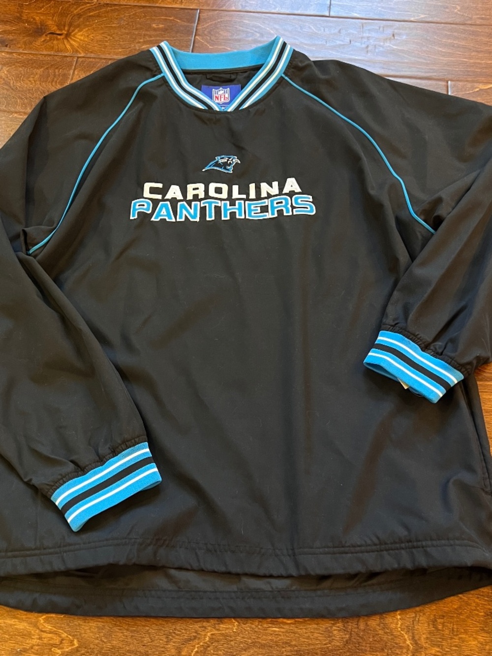 Carolina Panthers NFL Reebok Men’s Windbreaker XL Black Blue